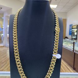 10k Miami Cuban Link Gold Chain 11.2mm 24”