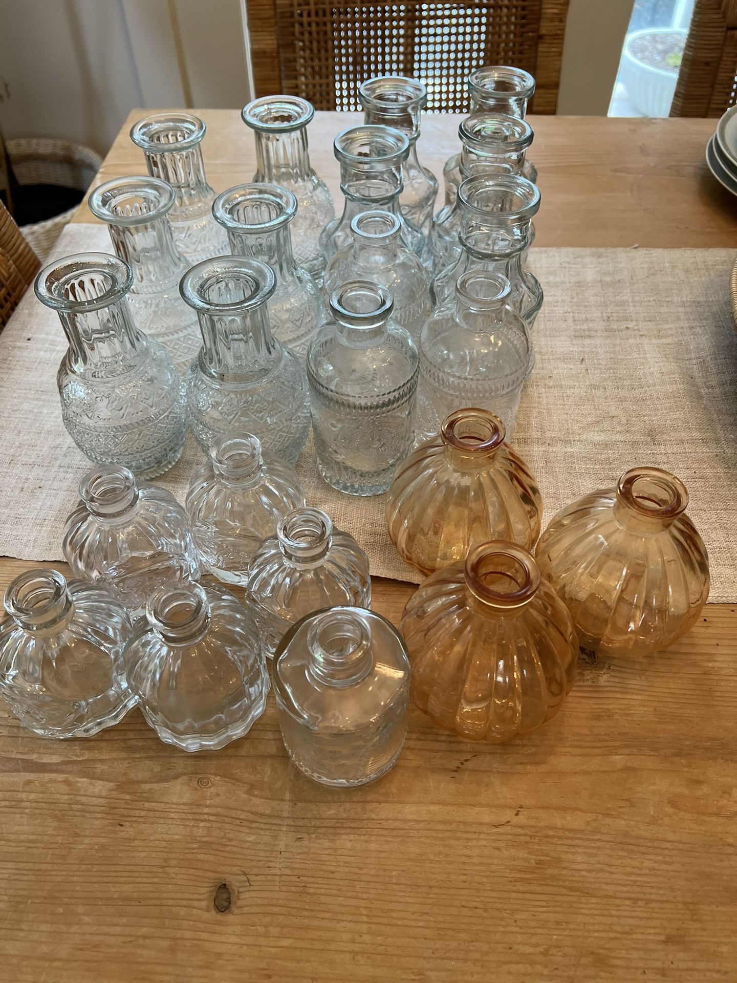 23 Glass Bud Vases