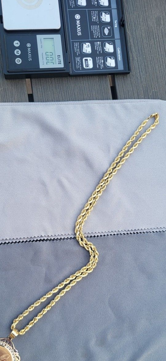 14k Gold 26 Inch Rope Chain