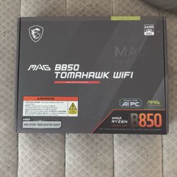 MSI MAG B850 Tomahawk WiFi Motherboard, ATX - Supports AMD Ryzen 9000/8000 / 7000 Processors, AM5-80A SPS VRM, DDR5 Memory Boost 8200+ MT/s (OC), PCIe