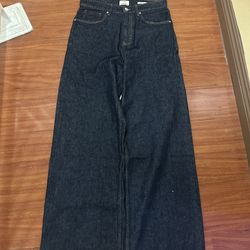 super baggy raw denim jeans
