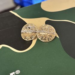 Gold Supper Nugget Earrings (description )