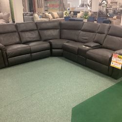 Power Black Sectional 