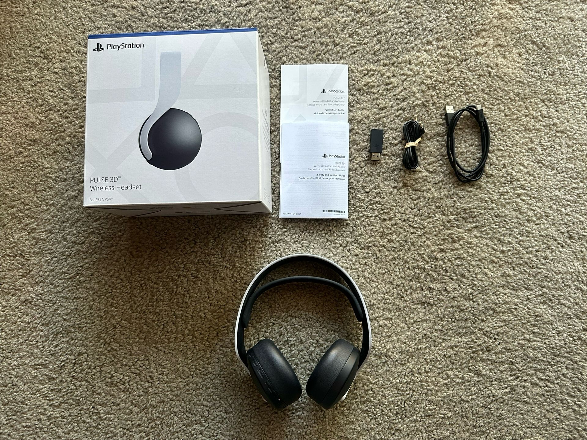 Sony PlayStation 5  PS5 Pulse 3D Wireless Headset (White) MINT!