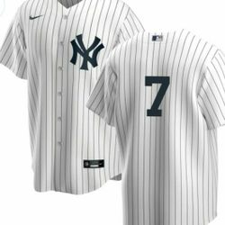 New! Throwback New York Yankees  Mickey Mantle #7 Home pinstripe Jersey. XL