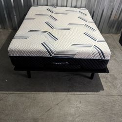 Therapedic Queen Size Mattress And Adjustable Frame 