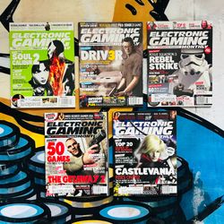 Electronic Gaming Magazine Lot Of 5, Vintage Retro, RARE With All Inserts. GREAT