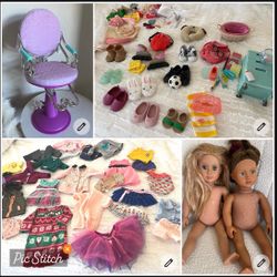 Our Generation (American Girl Doll) Bundle: 2 Dolls, Clothing, Accessories, Horse & Beauty Chair