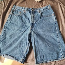 Vintage 1998 Levis 550 RedTab Jeans Denim Shorts Jorts 38 Relaxed Fit 90s USA