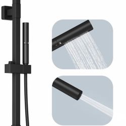 Brass Shower Arm, 10 Inch Rainfall Shower Head With Handheld Spray