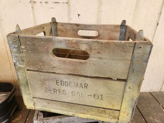 Edgemar dairy wood crate 1961 santa Monica