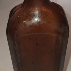 Antique Amber Bottle Early 1900s H. Clay Glovers Co.