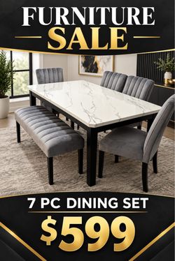7 Pc Dining Set