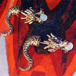 Double Sided 3D Chinese Dragon Earrings