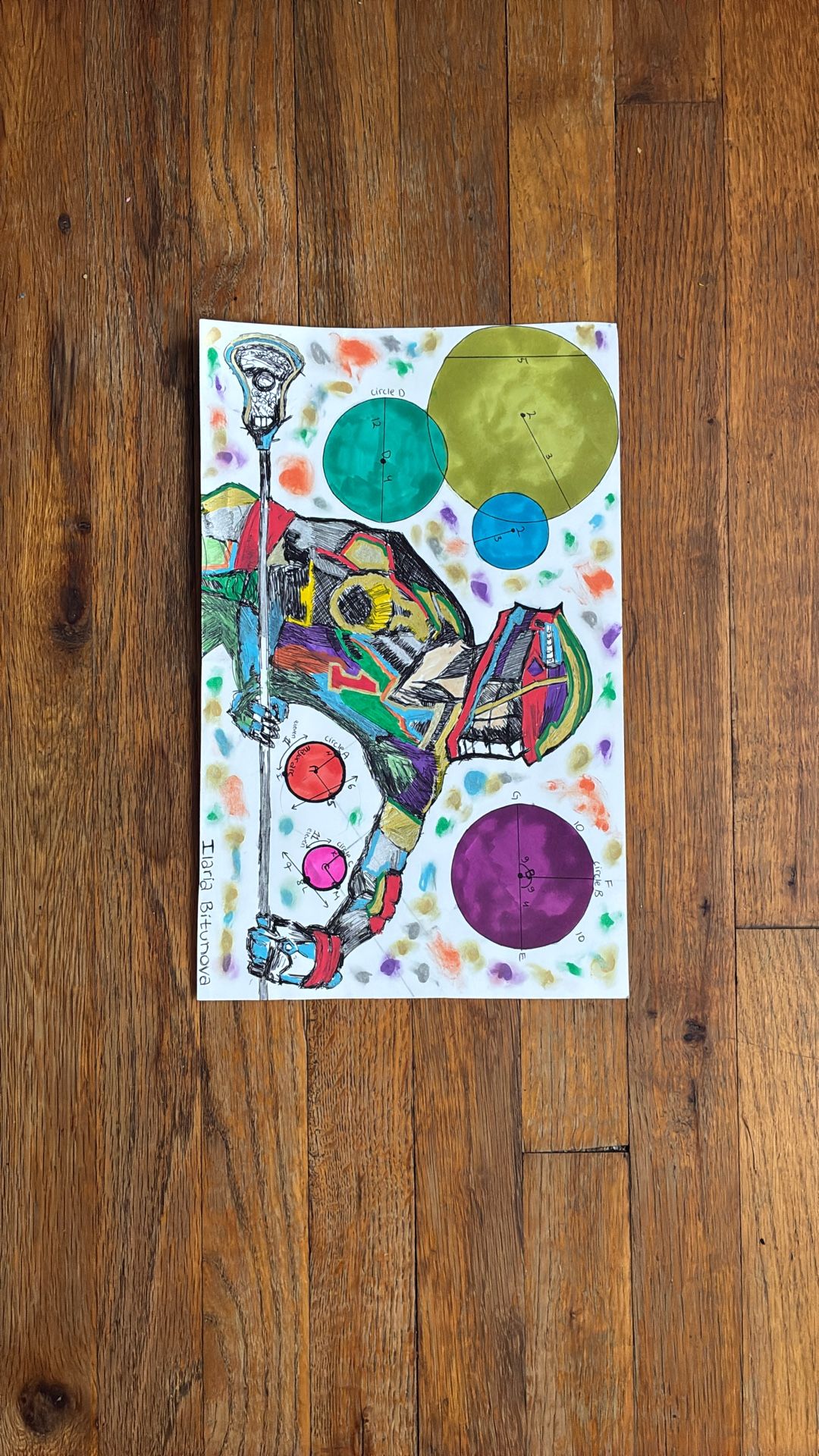 Lacrosse Player Art Piece by Me (I’m 15)