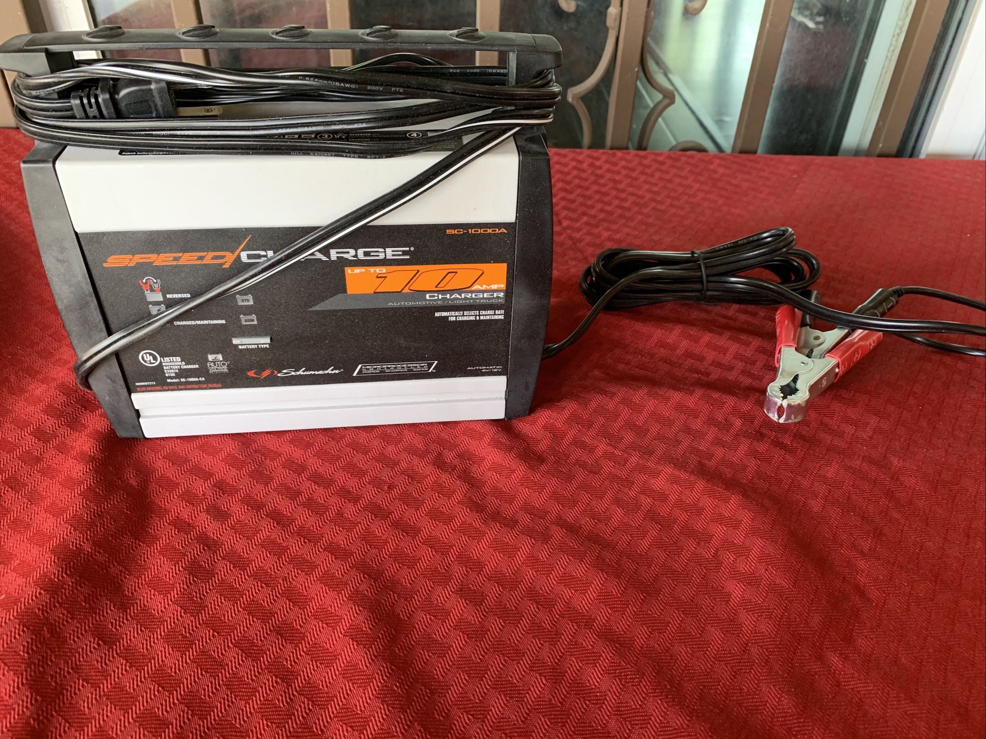Speed Charge ~ Schumacher 10a 6v/12v fully Auto Battery Chgr SC-1000a TESTED wrk