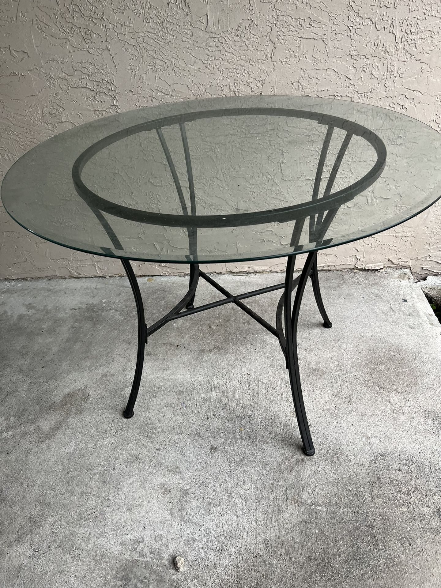 Glass Table And Four Chairs