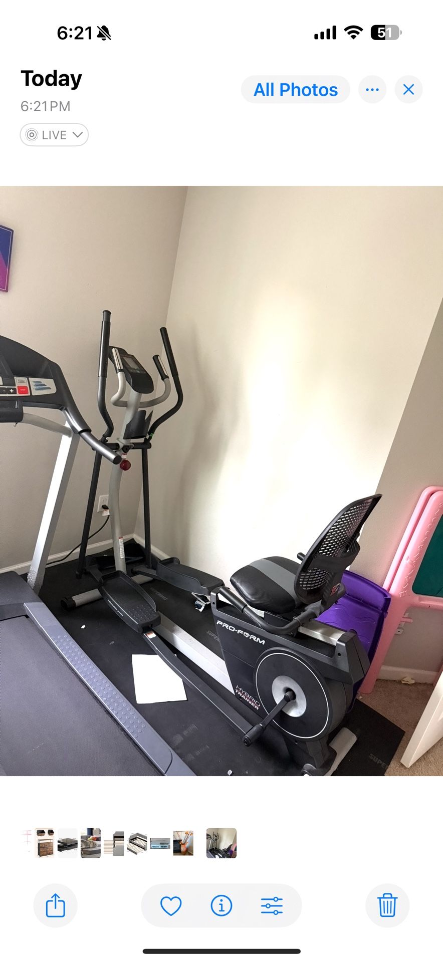 Pro form Smart 2-in-1 Cross Trainer Elliptical Bike,