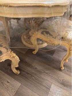 Italian provincial dining room table chairs