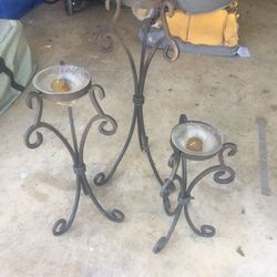 Wrought Iron candle holders