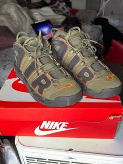 Nike Air More Uptempo Olive with hat