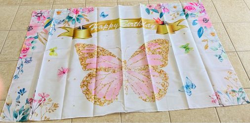 Butterfly backdrop  70x43”