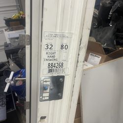 32x80” Steel Door With Dog Door