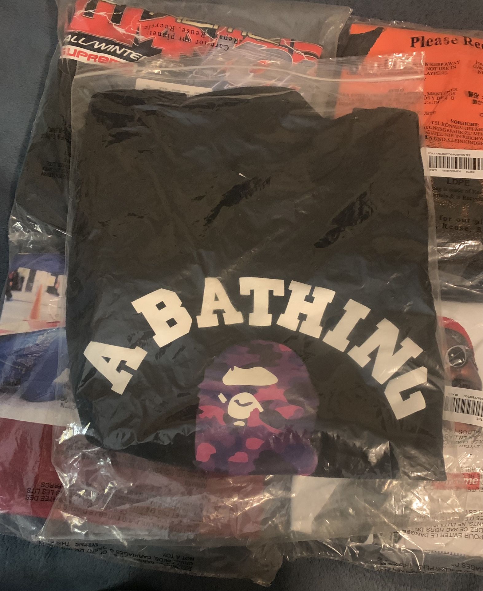 Bape College Tee Black Medium