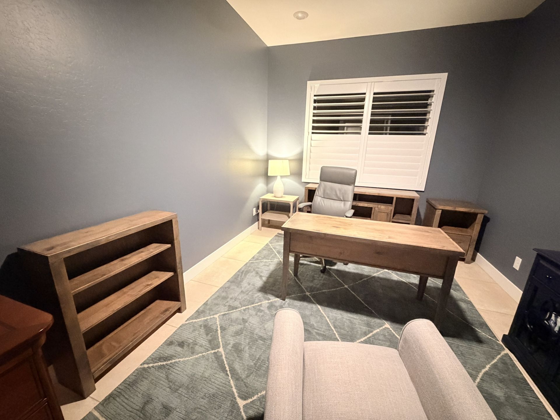 Office Furniture Set (Desk, Credenza, End Table, Book Case and Chair)