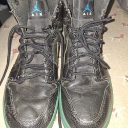 Men’s Nike Jordan 1 Retro High Strap Black Orion Blue Size 12 375352-001 $45