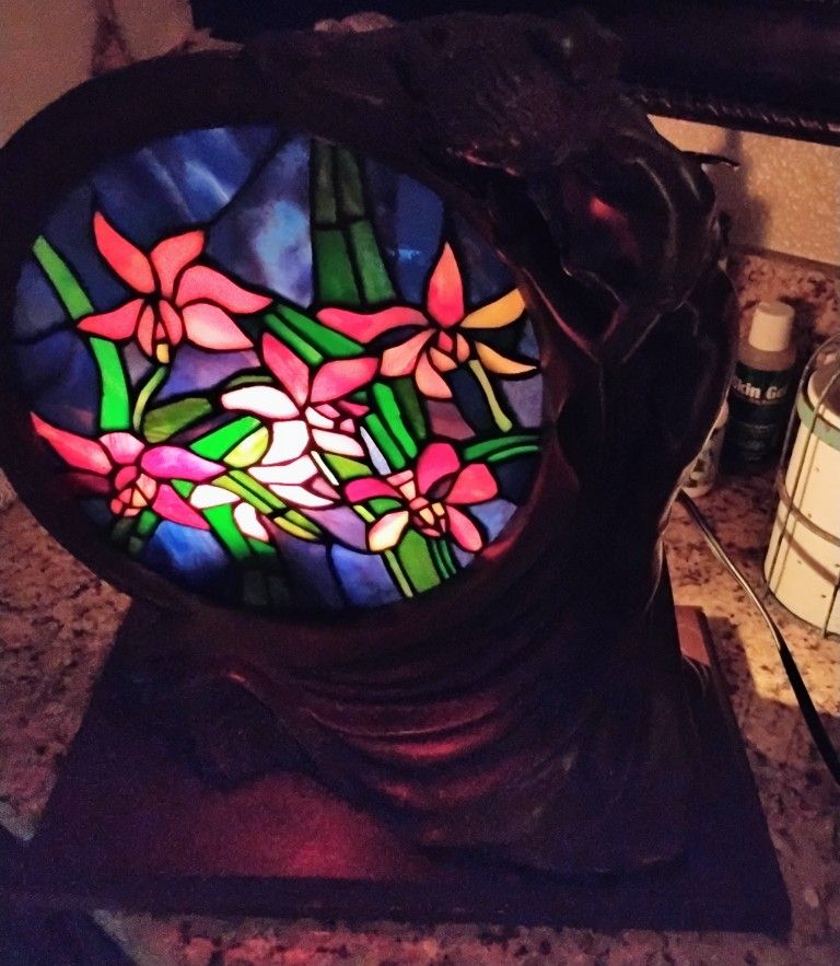 Vintage Art Nouveau Figural Table Lamp