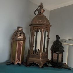 3 Moroccan Style Lanterns 