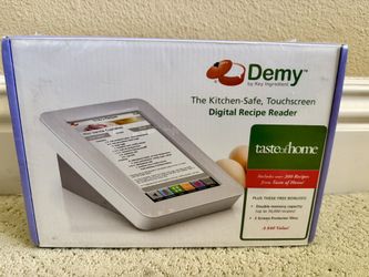 Demy Digital Recipe Reader Kitchen Safe 7" Touchscreen Device By Key Ingredient 