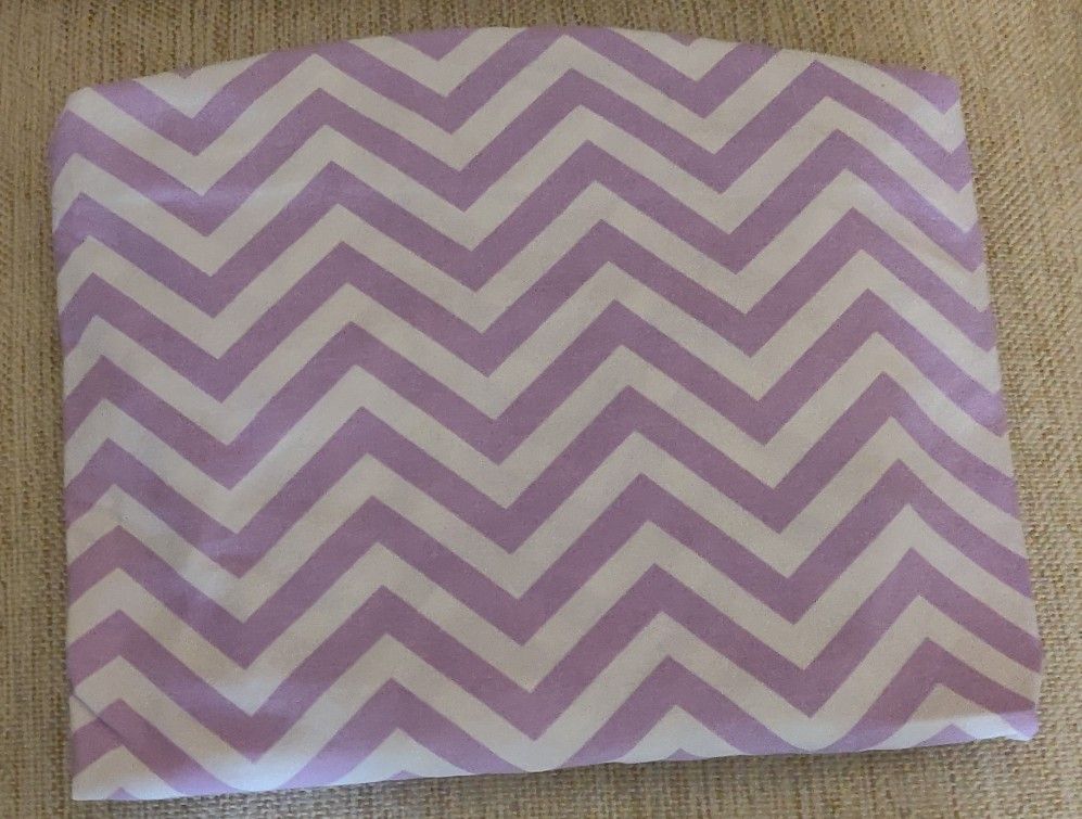 Lavender Chevron Fitted Crib Sheet