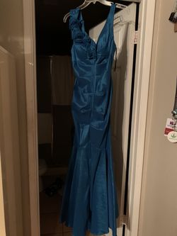 Turquoise mermaid style dress