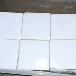 Vintage Mulia Ceramics Glossy White Tile 4.25 X 4.25 Square , 100 Count Box Only $150