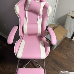 Brand new pink and white gaming chair