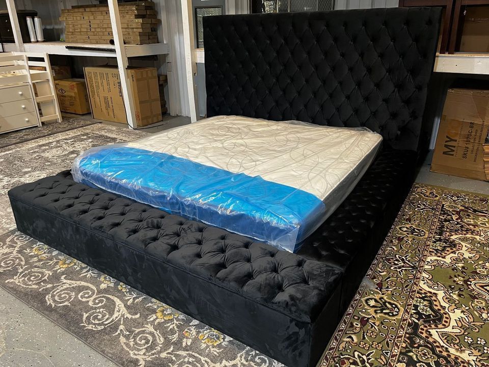 Storage Bed Frame Available In Black And Grey $599 For Queen 