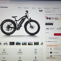 Himiway D3 Cruiser | 750W Motor | 48V 15Ah Battery | 35–60 Mile Range | Fat Tire |