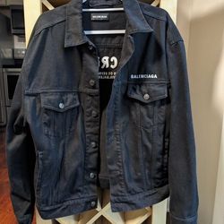 Balenciaga Crew Denim Jacket Size M/L  without tags & Certificate of conformity