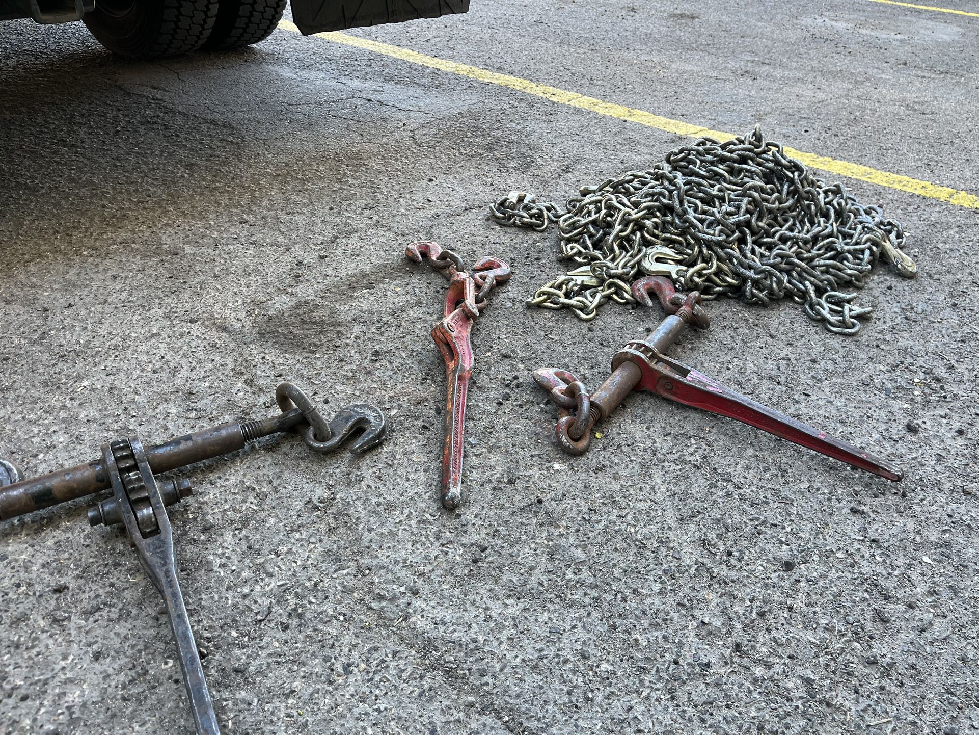 Load Securing Chains / 3 Chain Ratchets