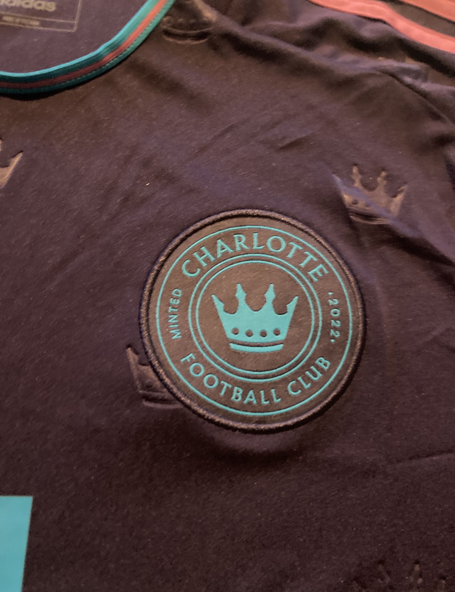 Adidas HI1848 Men’s Medium Charlotte FC Authentic Purple MLS Soccer Jersey