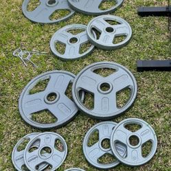 Weider 255lb Olympic Weight Plate Set 