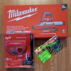 Milwaukee M12 Cordless Grease Gun Kit $180 Firm Pickup Only 