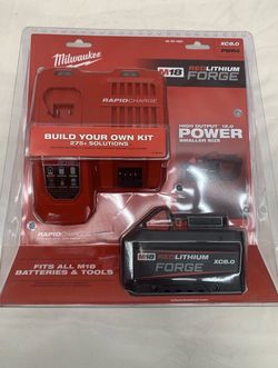 Milwaukee M18 RedLithium Forge XC8.0 Battery & Rapid Charger Kit (Brand New)