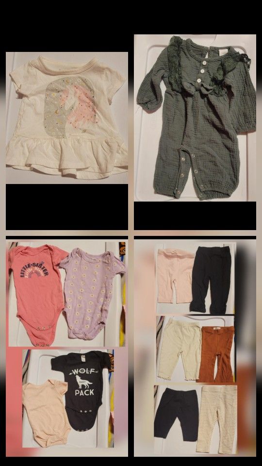 Newborn To 3-6 Month Baby Girl Clothes & Shoes