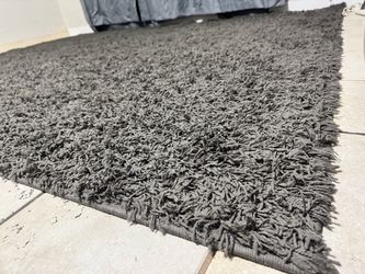 Dark Gray Shag Rug 8 feet x 10 feet