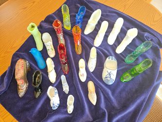 Collection of glass shoes