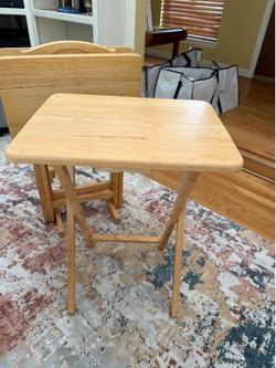 TV Tray Stands (Set of 3) and Rack