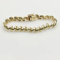 VIOR 14K Italian macaroni vintage bracelet